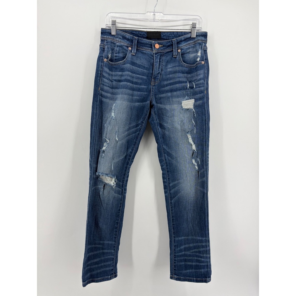 Buckle Black Womens 27 Blue Jeans Fit No. 256 Distressed Skinny Stretch Denim